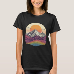 Camiseta Picos radiantes no pôr do sol