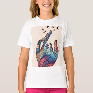 Camiseta Picos Surreais Mão