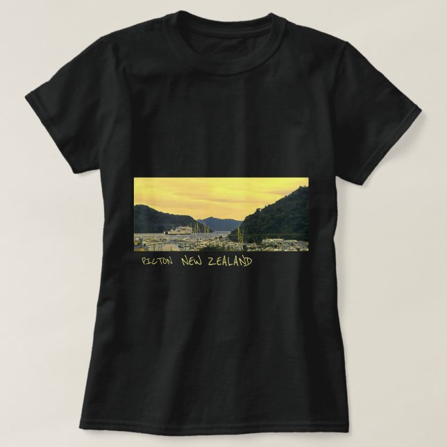 Camiseta Picton Nova Zelândia Marlborough Sons viagem (Frente do Design)