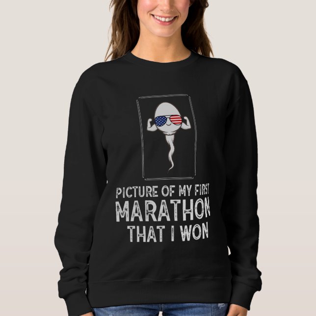 Camiseta Picture Of My First Marathon That I Won  Sperm (Frente)