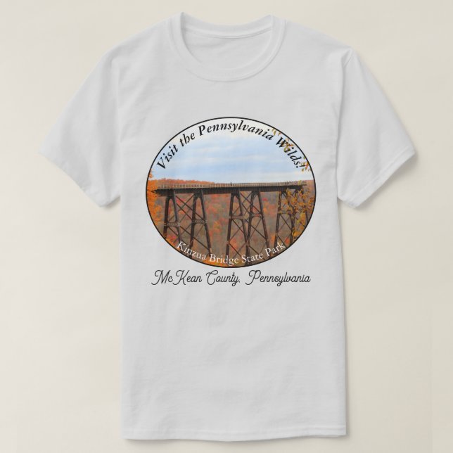 Camiseta Picturesque PA Wilds Souvenir Kinzua Bridge LT (Frente do Design)