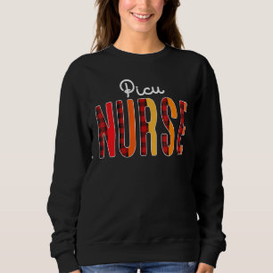 Camiseta Picu Enfermeira Xadrez Vermelha Amor Coração Estet