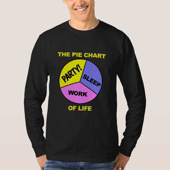 Camiseta Pie Chart (Gráfico de pinos) - escolha cor e estil (Frente)
