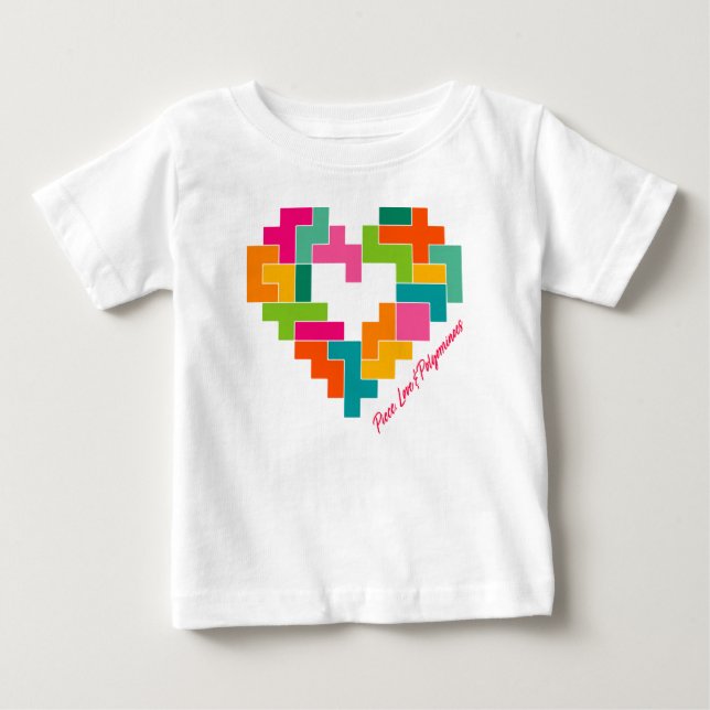 Camiseta Piece, Love & Polyominoes Toddler Shirt (Frente)