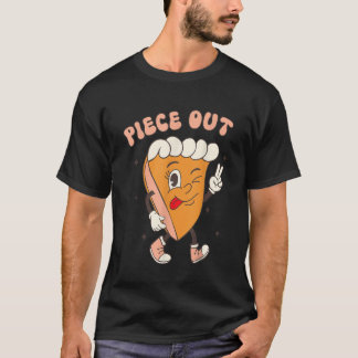 Camiseta Piece Out Pumpkin Pie Retro Thanksgiving Fall Groo