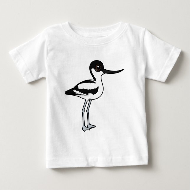 Camiseta Pied Avocet - Pássaro de Cartoon Birdornizável (Frente)