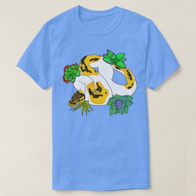 Camiseta Pied Ball Python com Succults (Frente do Design)