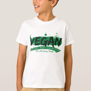 Camiseta Piedade do amor da paz do Vegan