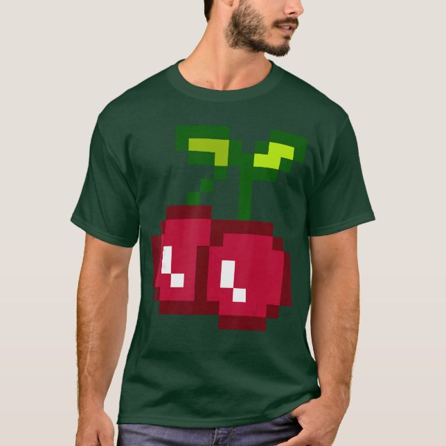 Camiseta Piel Cherries 80s Video Game Halloween Costume Eas (Frente)