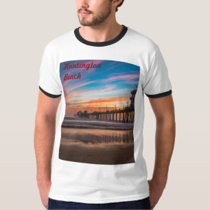 Camiseta Pier de Huntington Beach ao pôr do sol
