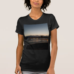 Camiseta pier de san clemente à noite oceano california