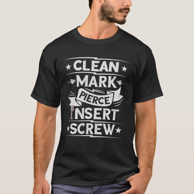 Camiseta Piercing de Corpo para um Piercer Profissional (Frente)