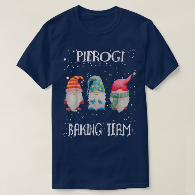Camiseta Pierogi Baking Team Nordic Christmas Gnome Baking (Frente do Design)
