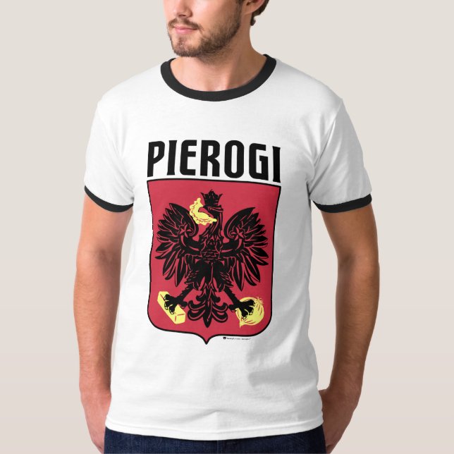 Camiseta Pierogi Butter and Onion - Emblem de águia polones (Frente)
