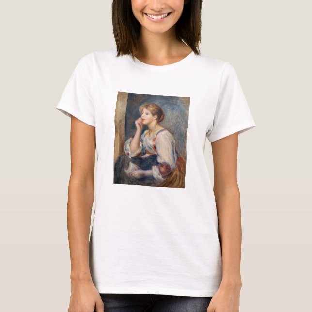 Camiseta Pierre-Auguste Renoir - Mulher com Letra (Frente)