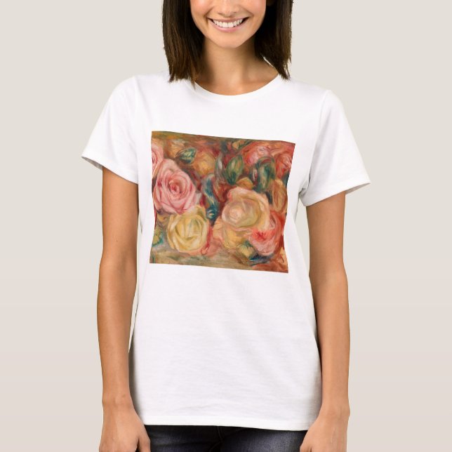 Camiseta Pierre-Auguste Renoir - Rosas (Frente)