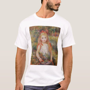 Camiseta Pierre flores do carregando de uma menina de