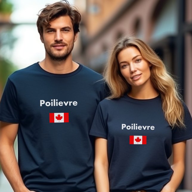 Camiseta Pierre Poilievre Canadá Flag Dark Color (Criador carregado)