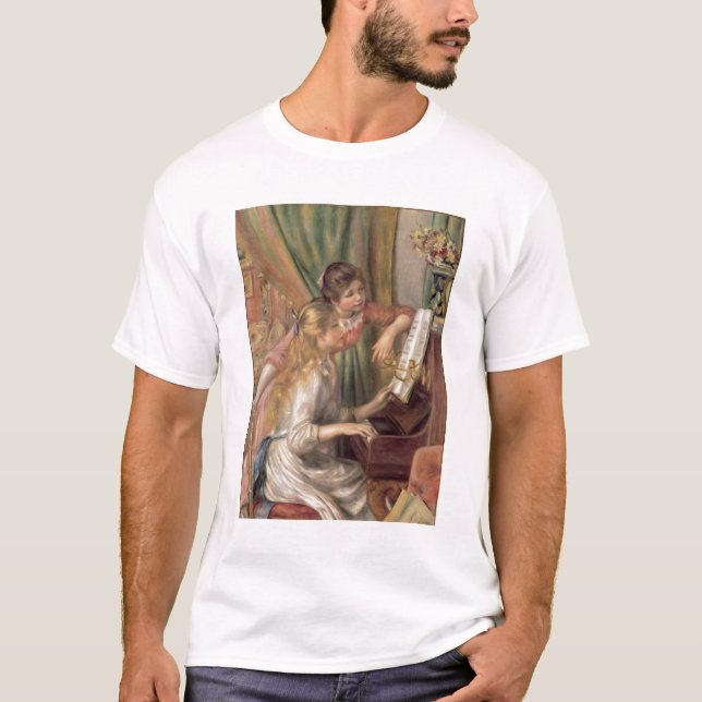 Camiseta Pierre raparigas de Renoir um | no piano (Frente)