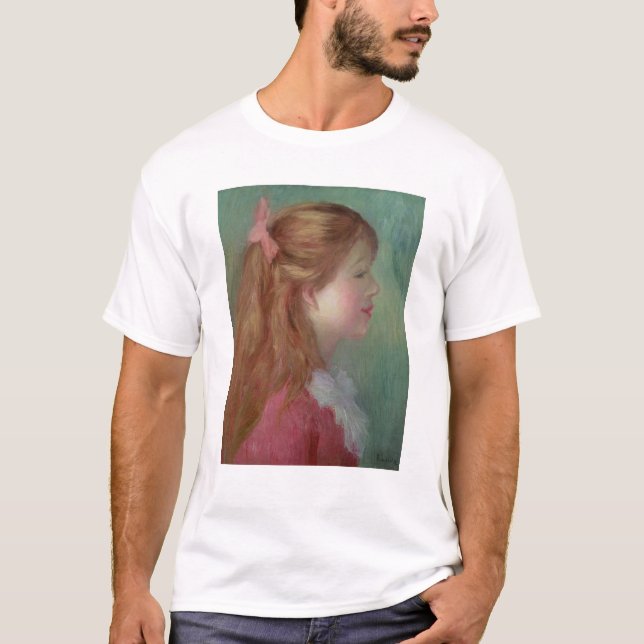 Camiseta Pierre uma rapariga de Renoir | com cabelo longo (Frente)
