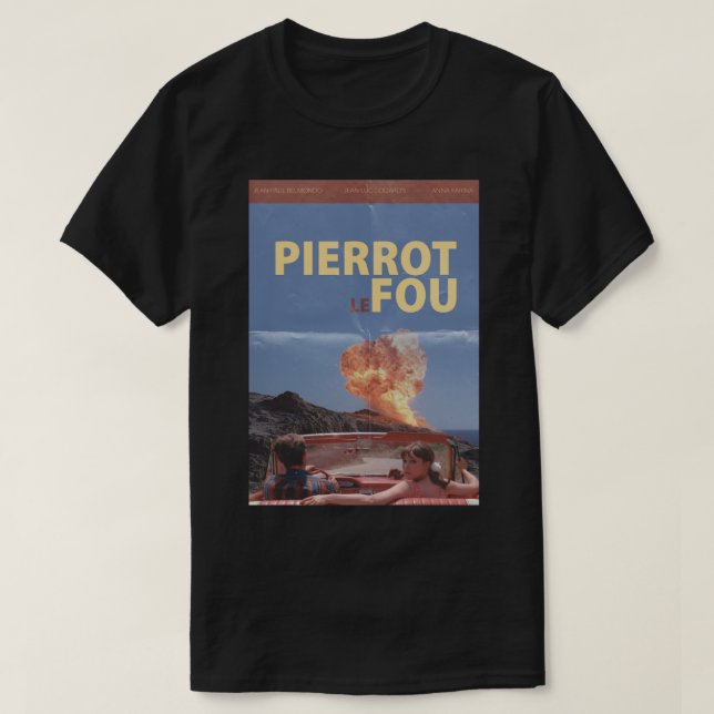 Camiseta Pierrot Le Fou - Godard&x27;s Movie Photographic P (Frente do Design)