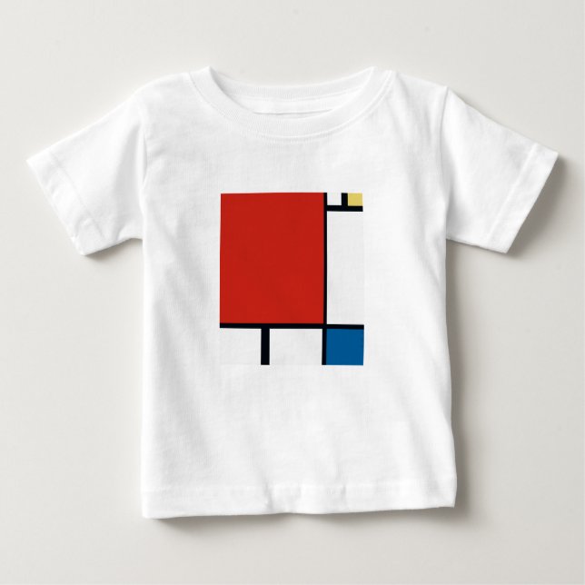 Camiseta Piet Mondrian - Abstrato Geométrico de Composição (Frente)