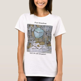 Camiseta Piet Mondrian Pintando a Vida Estática com Gingerp