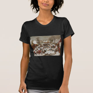Camiseta pieter brueghel ii uma paisagem de inverno com a m