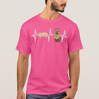 Camiseta Pig Australiano Terrier Heartbeat Dog Lover