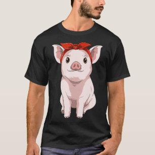 Camiseta Pig Bandana Pig Amantes fazendeiros Fazendas Amant