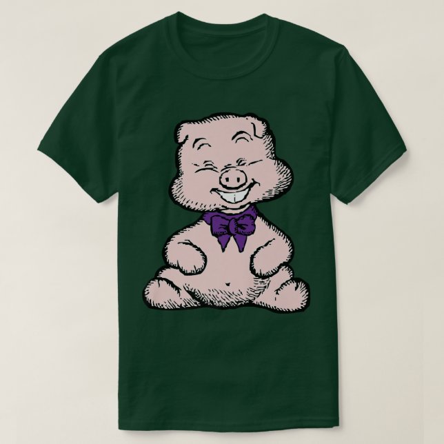 Camiseta Pig Cartoon Art Premium (Frente do Design)