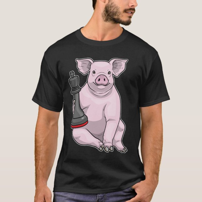 Camiseta Pig Chess piece King Chess (Frente)