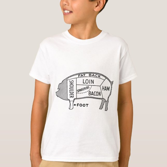 Camiseta Pig de Gráfico de Cores (Frente)