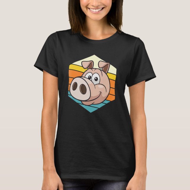 Camiseta Pig Face, Animal Lover For Men Women, Farming Farm (Frente)