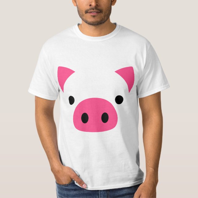 Camiseta Pig Face Costume Funny Halloween  (Frente)
