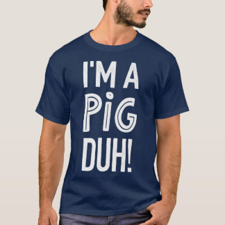 Camiseta PIG Halloween Costume Lazy Easy Shirts, I'm a Pig