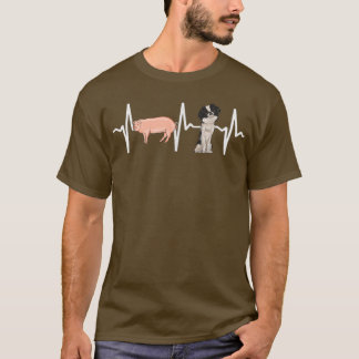 Camiseta Pig Japanese Chin Heartbeat Dog Lover 