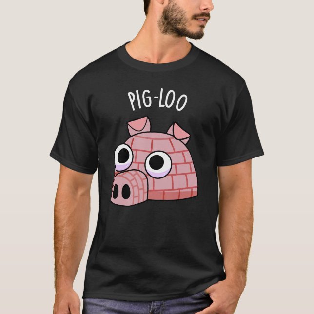 Camiseta Pig-loo Funny Igloo Pun Dark BG (Frente)