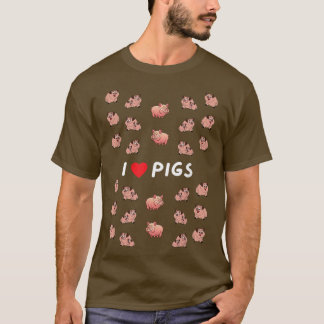Camiseta Pig Lover Cascas De Bebê Aqui Piggy Piggy Stinkin 