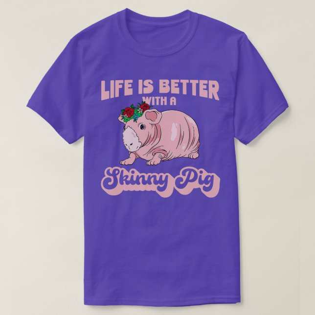 Camiseta Pig Lover Espinhoso Oferece Cavy Pet Rodent Guiné  (Frente do Design)