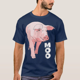 Camiseta Pig Moo Funny Cow 4589