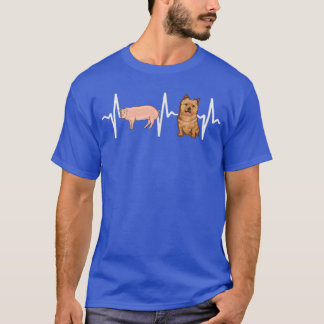 Camiseta Pig Norwich Terrier Heartbeat Dog Lover