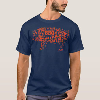 Camiseta Pig, Pork, Meat & Food Lover Art For Grill & BBQ F