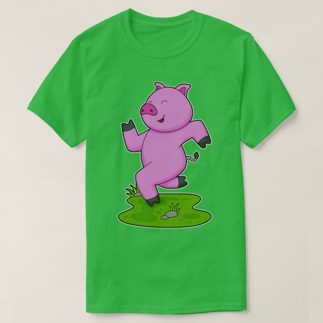 Camiseta Pig Running Fitness (Frente do Design)