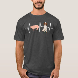 Camiseta Pig Welsh Springer Spaniel Heartbeat Dog Lover 