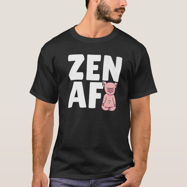 Camiseta Pig Yoga Meditando Zen AF (Frente)