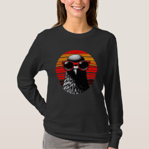 Camiseta Pigeon Bird Sunset Style Vintage