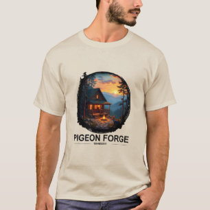 Camiseta Pigeon Forge, Cabina do Tennessee nas montanhas