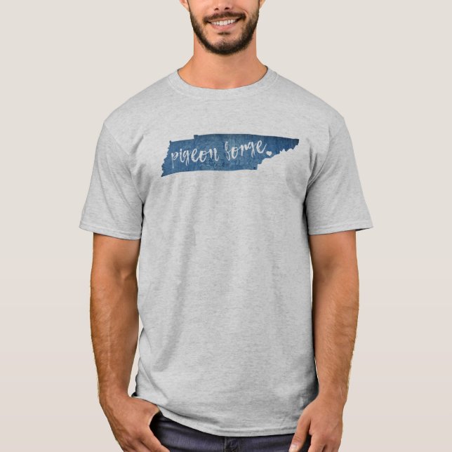 Camiseta Pigeon Forge Tennessee Textura de Madeira (Frente)