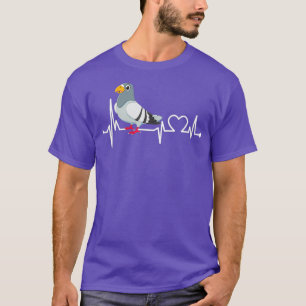Camiseta Pigeon Heartbeat Funny Animal Love Gift For